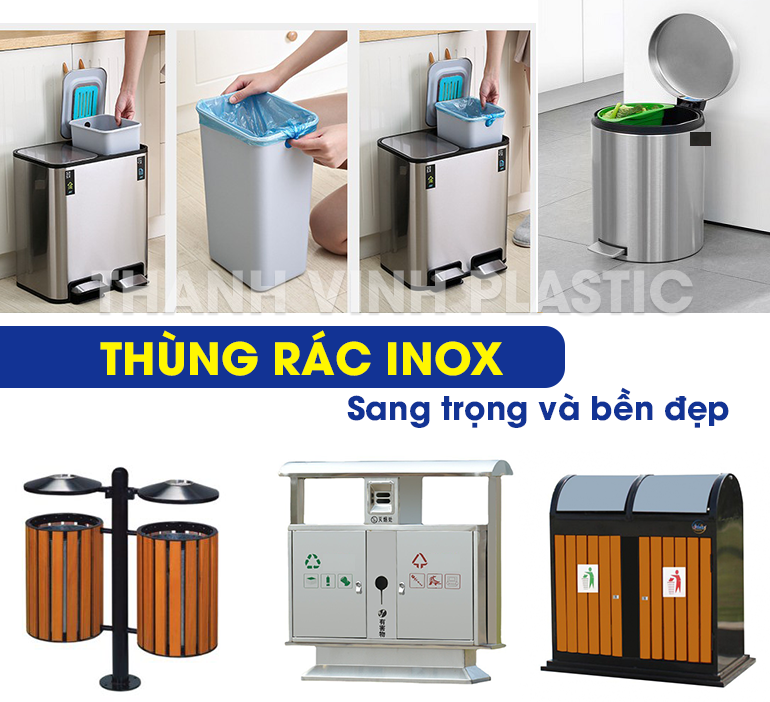 thùng rác inox