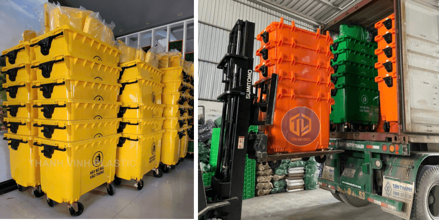 Thùng rác nhựa 660 lít tại Quận 7