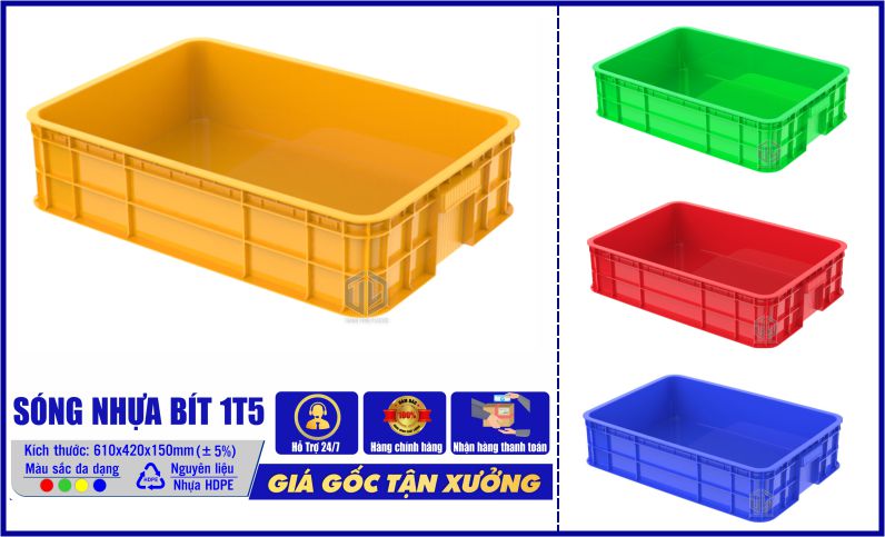 Sóng nhựa bít 1T5