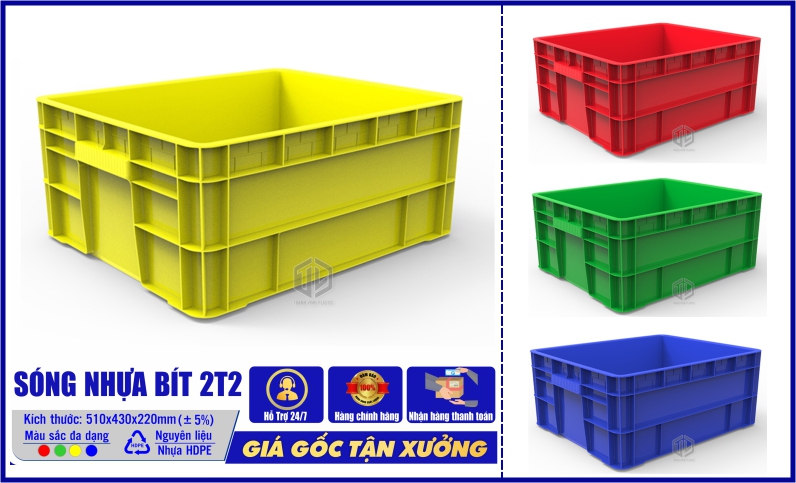 Sóng nhựa bít 2T2