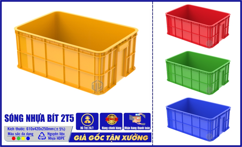 Sóng nhựa bít 2T5