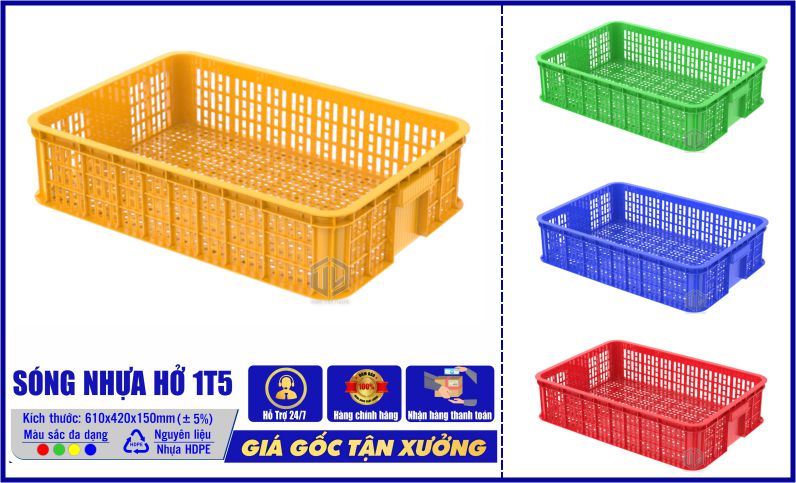 Sóng nhựa hở 1T5