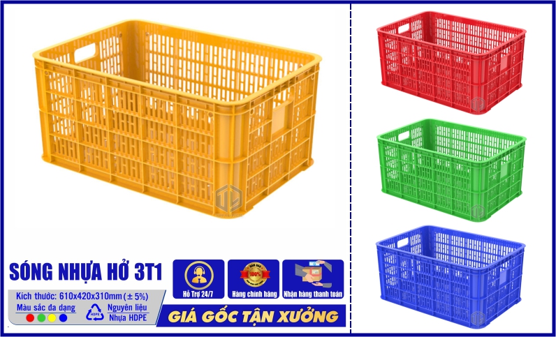 Sóng nhựa hở 3T1