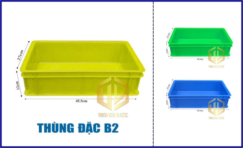 Thùng nhựa đặc B2