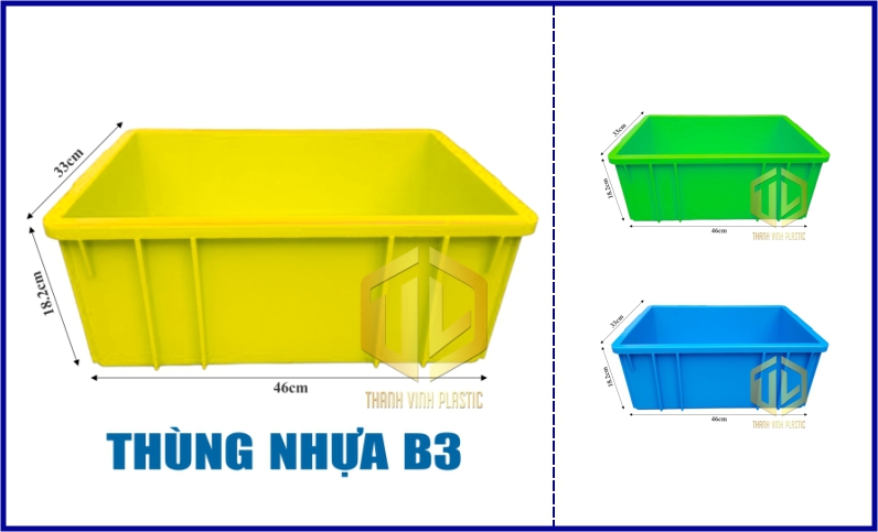Thùng nhựa đặc B3