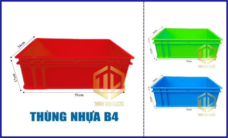 Thùng nhựa đặc B4