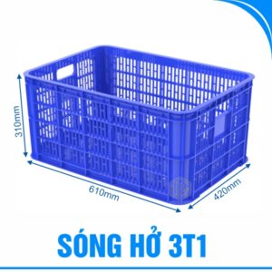 Sóng nhựa hở 3t1