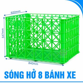 Sóng hở 5T4 (Sóng nhựa hở 8 bánh xe)