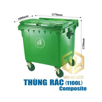 thung rac 1100l composite