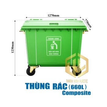 thung rac 660l composite