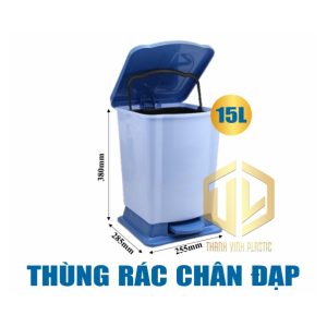 thung rac chan dap 15l pp