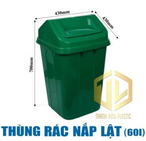 thung rac nap lat 60 lít