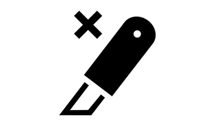 Ký hiệu không mở hàng hóa bằng dao