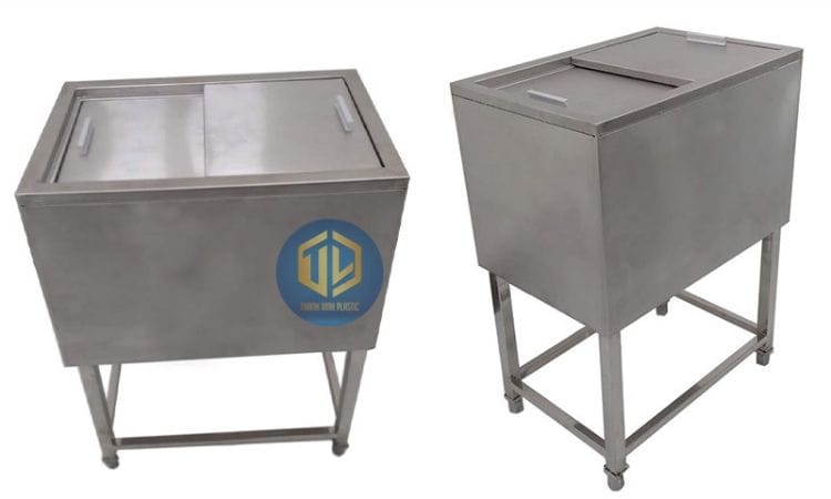 Thùng đá 2 ngăn bằng inox