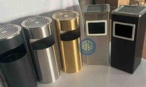 Những mẫu thùng rác gạt tàn inox