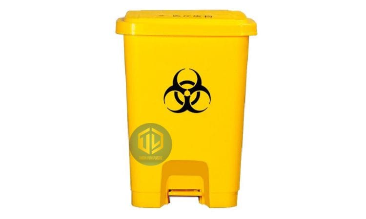 Thùng rác y tế màu vàng
