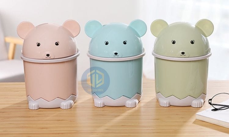 Thùng rác mini cute gấu trúc