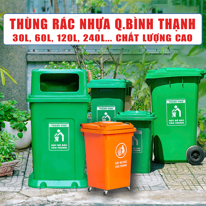 Thùng rác nhựa tại quận Bình Thạnh
