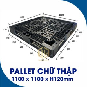 Pallet chữ thập 1100x1100x120mm