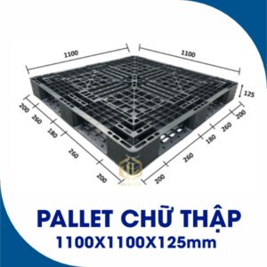 Pallet chữ thập 1100x1100x125mm