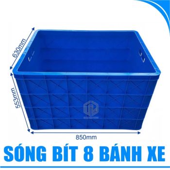 Sóng nhựa bít 8 bánh xe