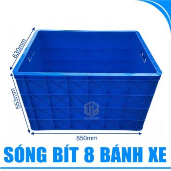 Sóng nhựa bít 8 bánh xe