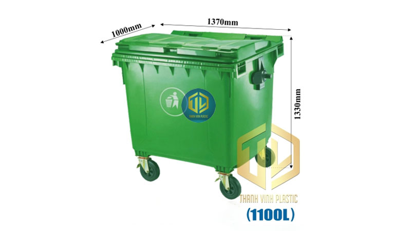 Bảng báo giá xe gom rác 500 lít, 660 lít, 1100 lít cập nhật mới nhất