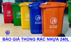 Báo giá thùng rác nhựa 240l tại tân uyên