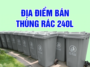 Thùng Rác Nhựa 240L Màu Xám mua ở đâu