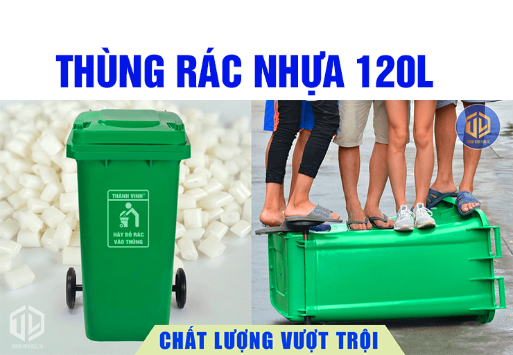 Thùng rác nhựa 120L giao hàng toàn quốc