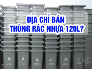 Thùng rác nhựa 120L màu xám - báo giá mới nhất