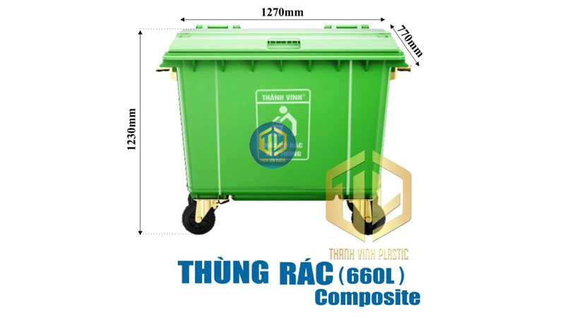 TOP 4 thùng rác 660 lít dung tích lớn bán chạy nhất thị trường