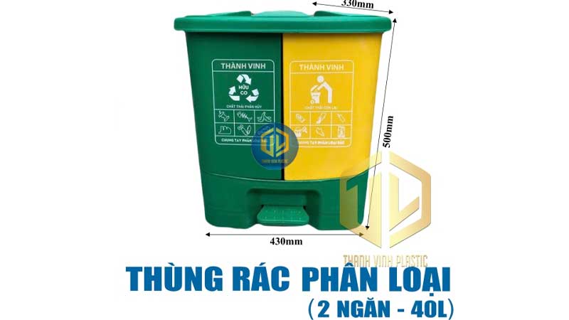 Các loại thùng rác gia đình phổ biến theo kích thước và giá bán