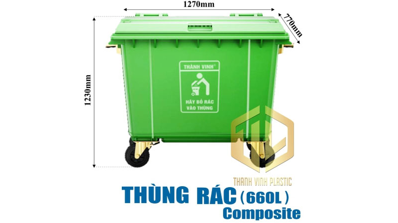 Thùng rác Composite 660 lít