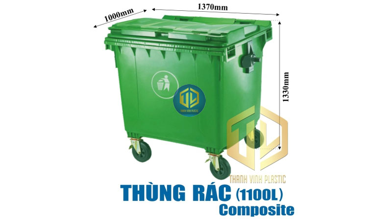 Thùng rác Composote 1100 lít