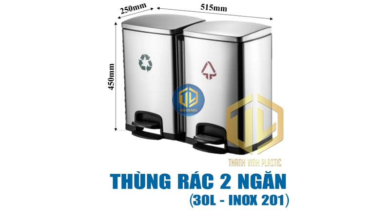 4 loại thùng rác inox lớn, chất lượng, giá rẻ đáng mua nhất