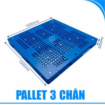 Pallet nhựa 3 chân 1500x1500x200