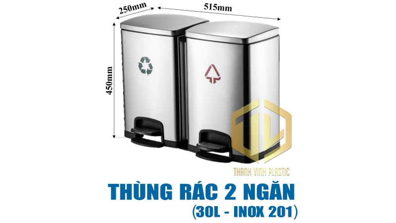 TOP 5 thùng rác 2 ngăn ngoài trời và trong nhà tốt nhất 2026
