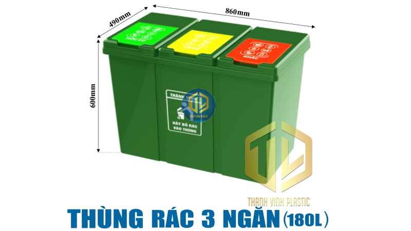 TOP 3 mẫu thùng rác 3 ngăn chất lượng, giá tốt nhất 2026