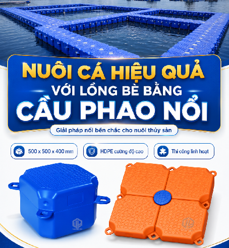 Cầu Phao Nổi Làm Lồng Bè Nuôi Cá