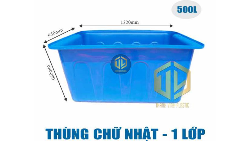 Ưu điểm thùng nhựa chữ nhật nuôi cá 500L - 1000L - 2000L