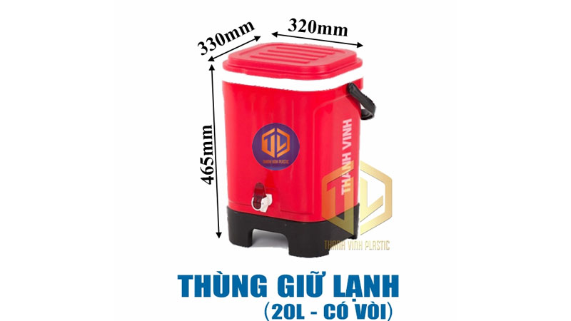 Thùng đá có vòi 20L