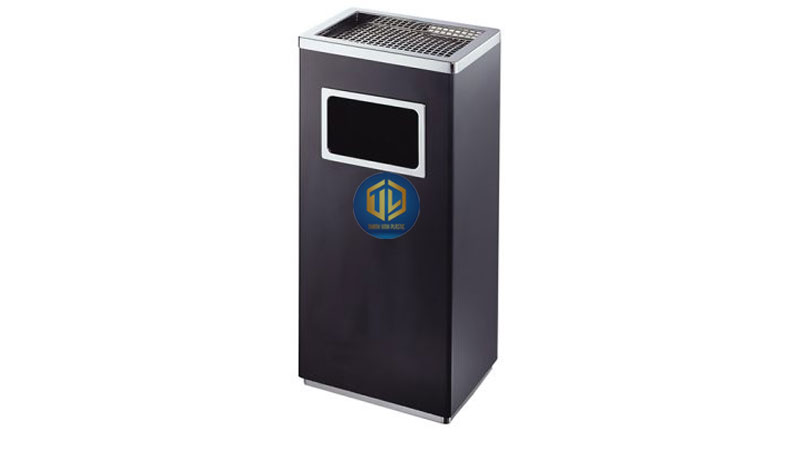 Thùng rác gạt tàn inox dạng chữ nhật
