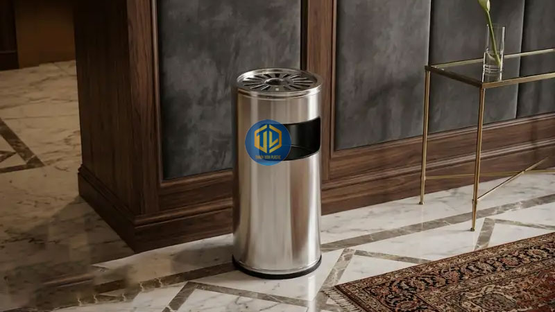 Thùng rác gạt tàn inox