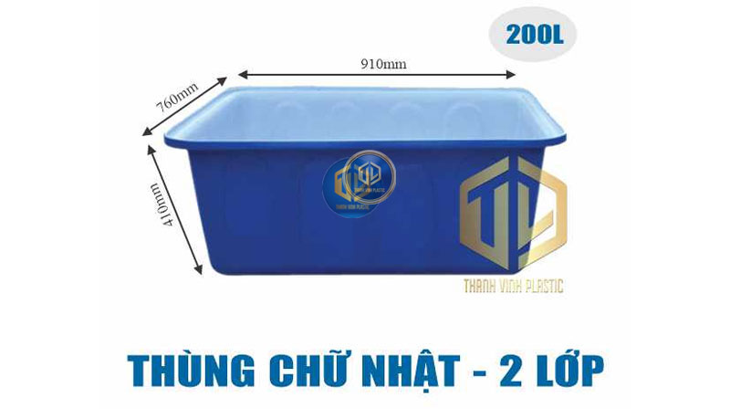 Thùng nhựa đựng nước 200L