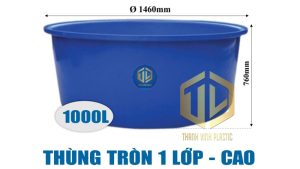 Thùng nhựa tròn 1000L