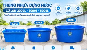 Thùng nhựa đựng nước 2000L, 3000L, 5000L cỡ lớn