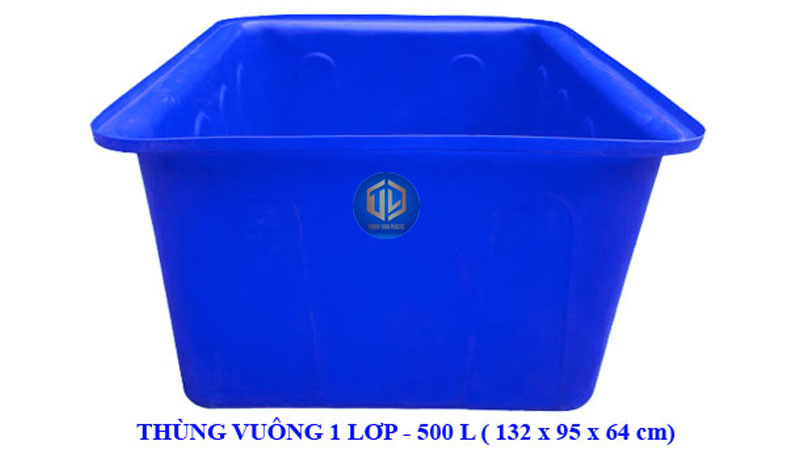 Thùng nhựa vuông 500L