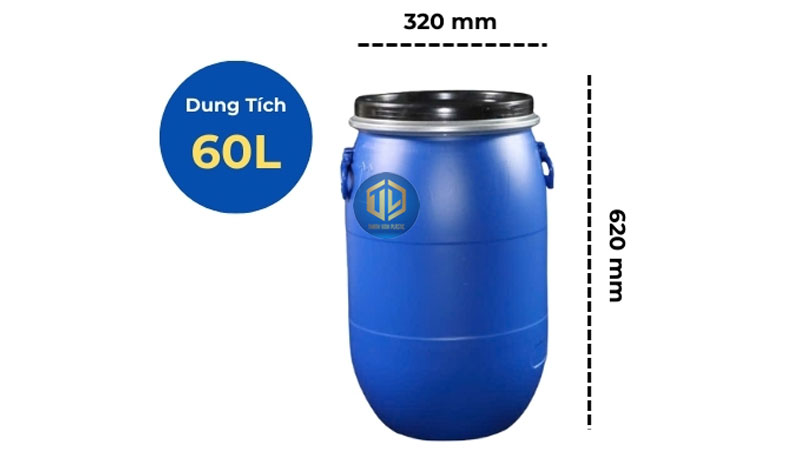 Thùng nhựa dung tích 50L–60L