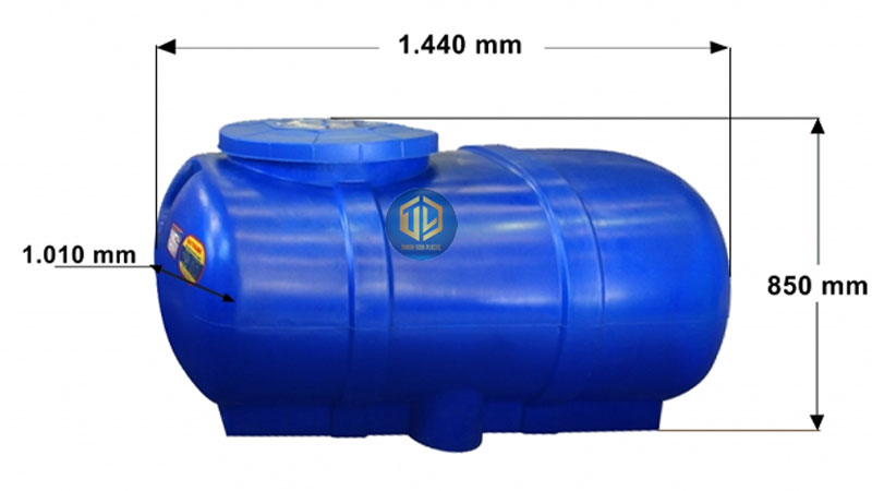 Kích thước bồn nhựa ngang 1000 lít
